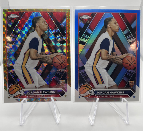 2023 24 Topps Chrome Jordan Hawkins Rookie Gold Refractor 50 Blue 75 Green 99 (2).1