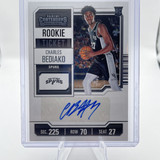 2023 24 Panini Contenders Charles Bediako Game Day Ticket Rookie Auto #155 (1)