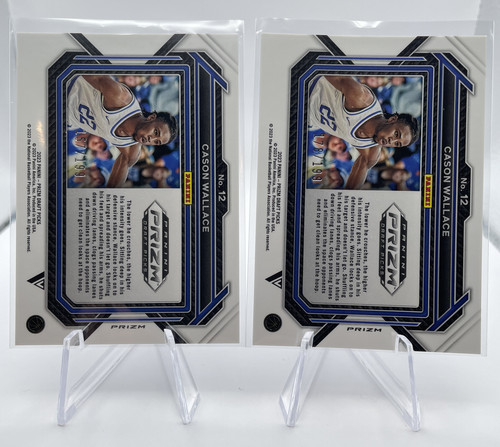 2023 24 Panini Prizm Draft Cason Wallace Choice Red 88 + Blue Var 199 Ice 149 (7).1