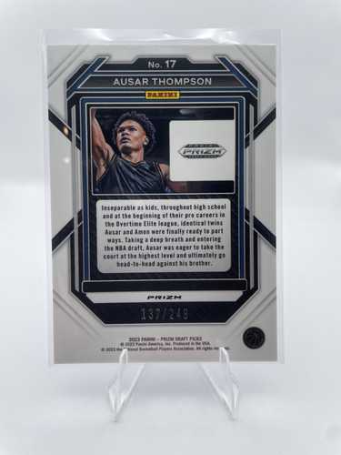 2023 24 Panini Prizm Draft Picks Ausar Thompson Blue Prizm Rookie 199 (2).1