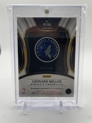 2023 24 Panini Select Leonard Miller Silver Prizm Rookie Signatures Auto 249 (2).1
