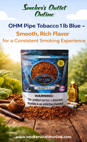 OHM Pipe Tobacco 1 lb Blue – Smooth, Rich Flavor for a Consistent Smoking Experience.png