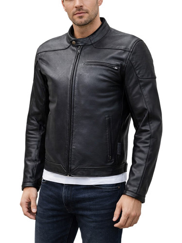 Men’s Black Street And Steel Leather Stylish Jacket 1.jpg