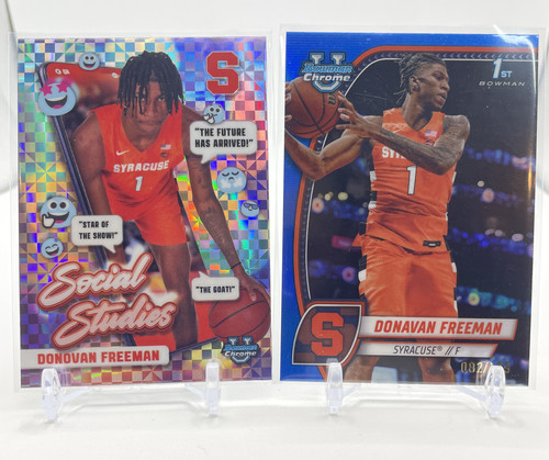 2024 25 Bowman U Chrome Donavan Freeman Gold Refractor 50 Green 99 Set (x8) (5).1