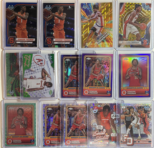 2024 25 Bowman U Chrome Donavan Freeman Gold 50 Green 99 Purple 75 Set (x14) (1).1