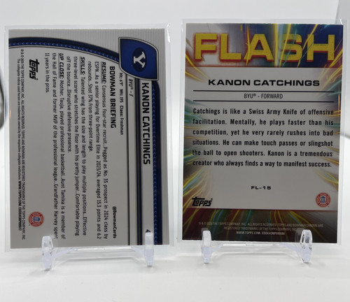 2024 25 Bowman U Chrome Kanon Catchings Aqua Refractor 199 + Flash Blue 150 (2).1