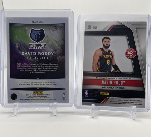 2024 25 Panini Prizm David Roddy Auto #SIG DRH + Origins Jumbo Rookie Patch (2).1