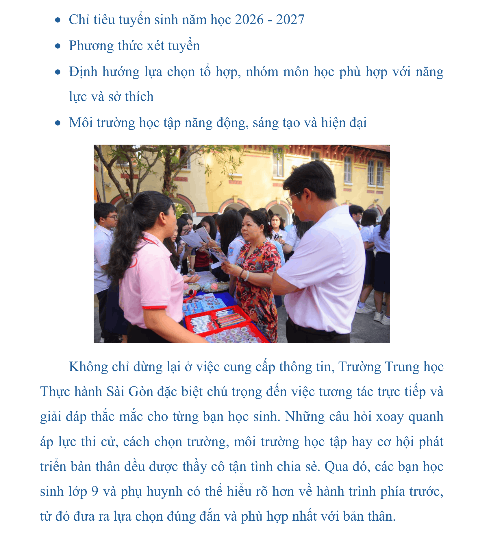 THSG Ngày hội tự tin vào lớp 10 năm 2026 2