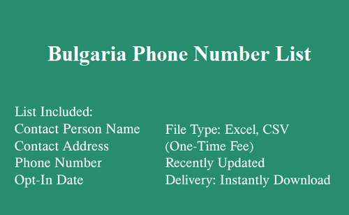 Bulgaria Phone Number List.2