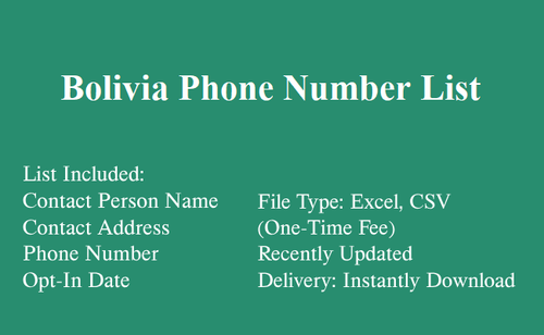 Bolivia Phone Number List.2
