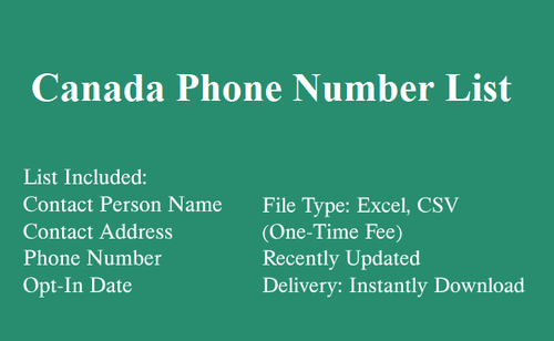 Canada Phone Number List.2