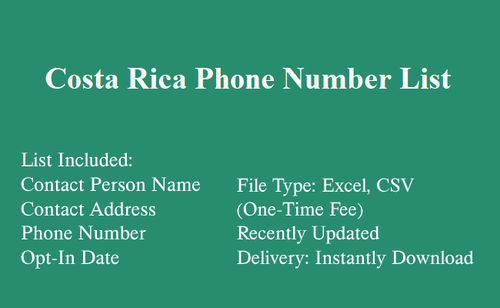 Costa Rica Phone Number List.2