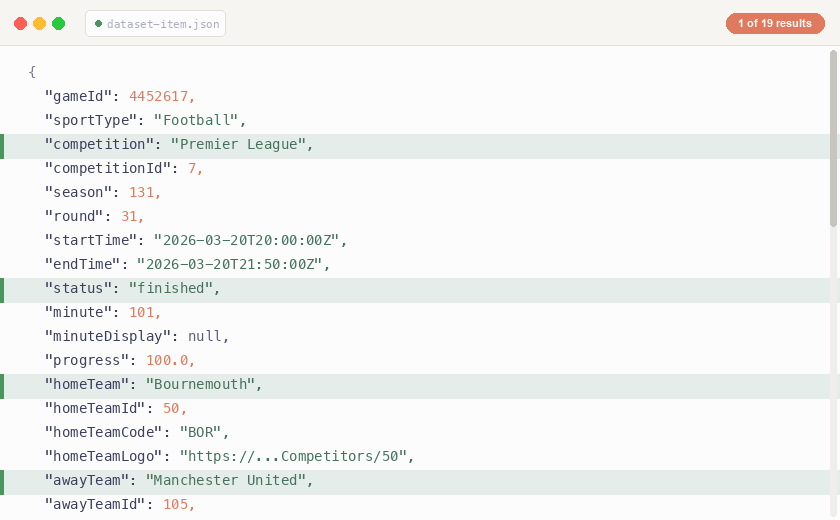 Bet365 Live Scores — structured JSON output with scores, odds, and match data