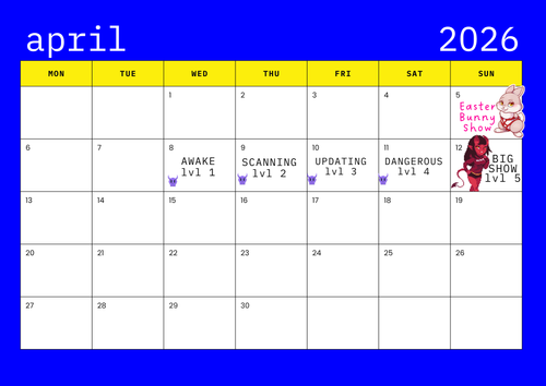 Documento A4 Calendario Abril 2026 Almanaque Imprimir Minimalista Lila.png