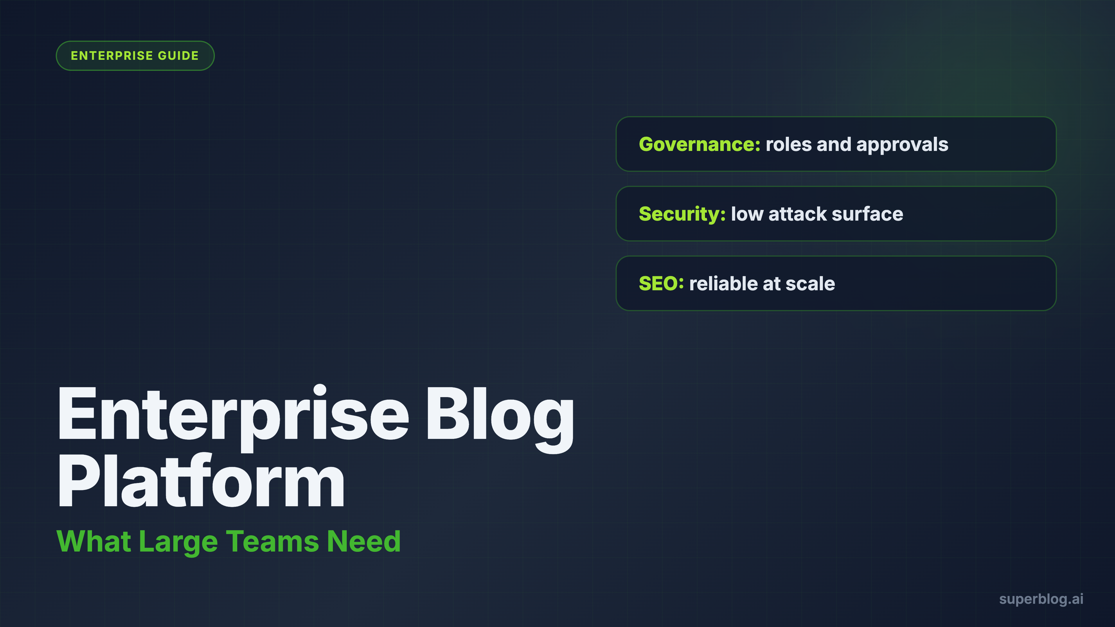 Enterprise Blog Platform Guide: What Large Teams Should Evaluate