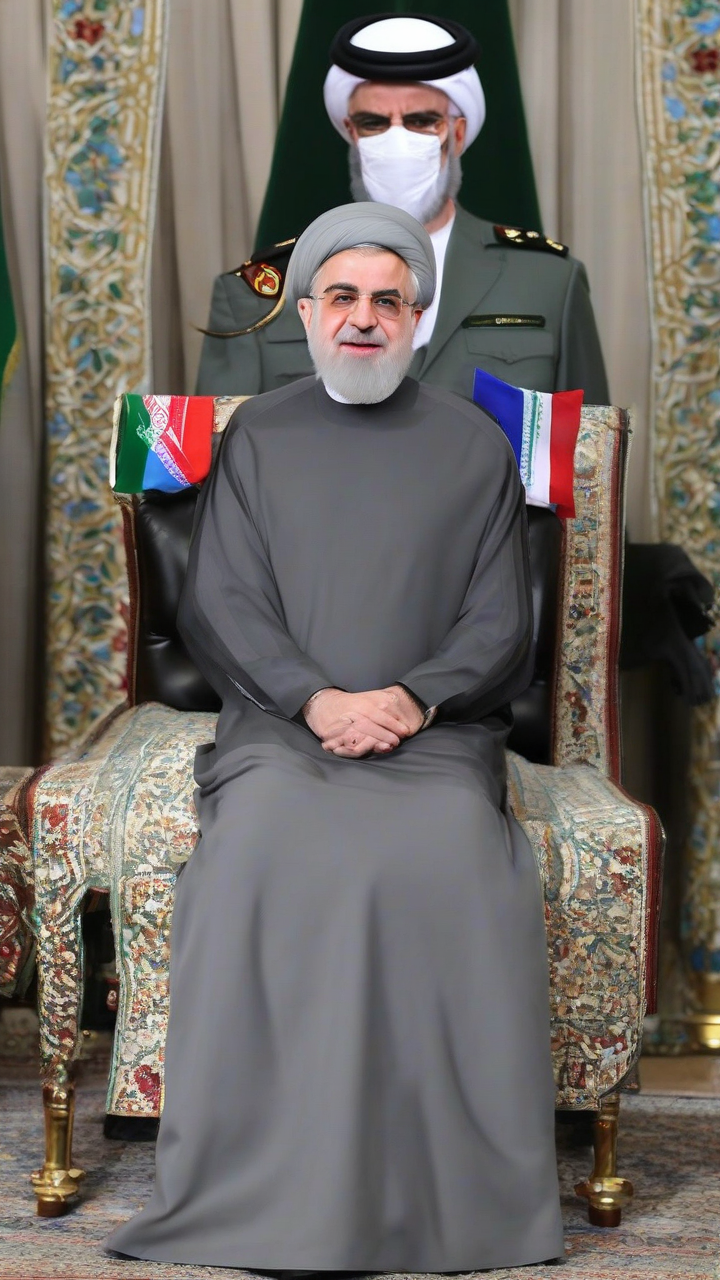 Iran president asks US people if Mideast war puts 'America First'