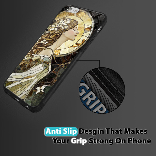 Virgo Mosaic Stained Glass Graceful Maiden Astrology Design.jpg