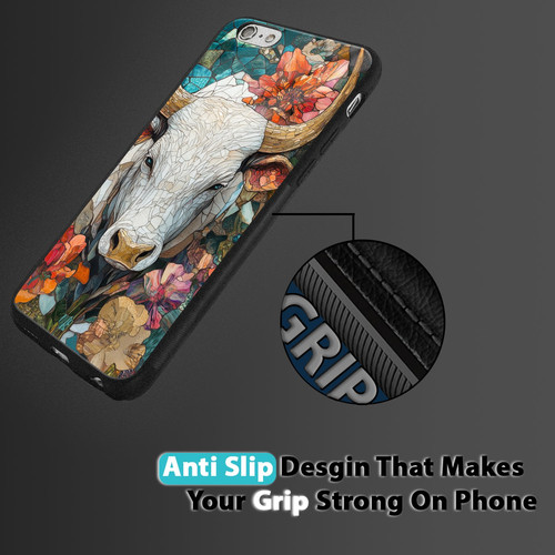 Taurus Mosaic Stained Glass Serene Bull Astrology Design.jpg