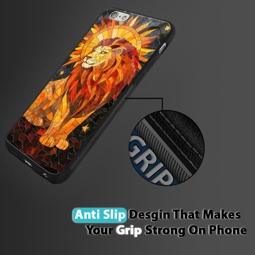 Leo Mosaic Stained Glass Majestic Lion Zodiac Wall Art.jpg