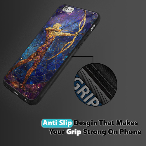 Sagittarius Mosaic Stained Glass Adventurous Archer Zodiac Design.jpg