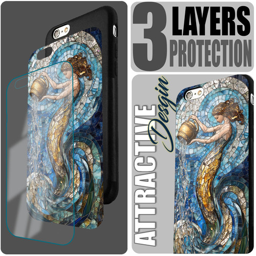 Aquarius Mosaic Stained Glass Innovative Water Bearer Zodiac Decor.jpg