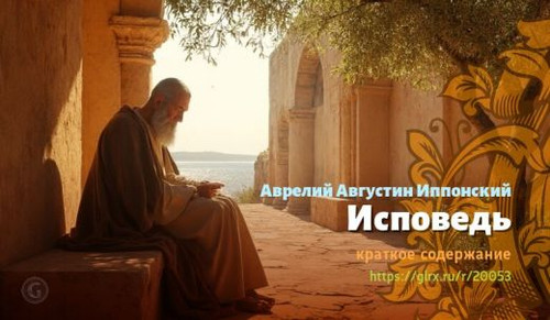 Читать краткий пересказ книги Святого Августина «Исповедь». Исповедь, Аврелий Августин Иппонский, кр.jpg