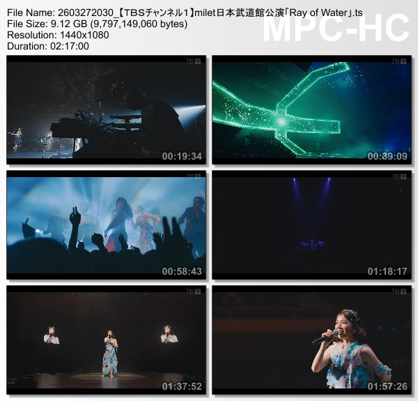 [TV-Variety] milet日本武道館公演「Ray of Water」(TBS Channel 1 2026.03.27)
