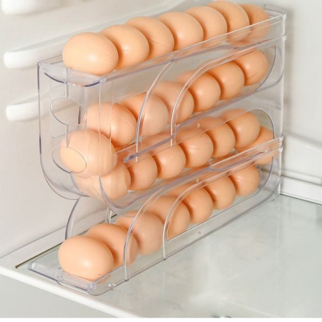 👉 Automatic Egg Roller Rack – Space Saving 3/4 Layer Egg Organizer for Kitchen!