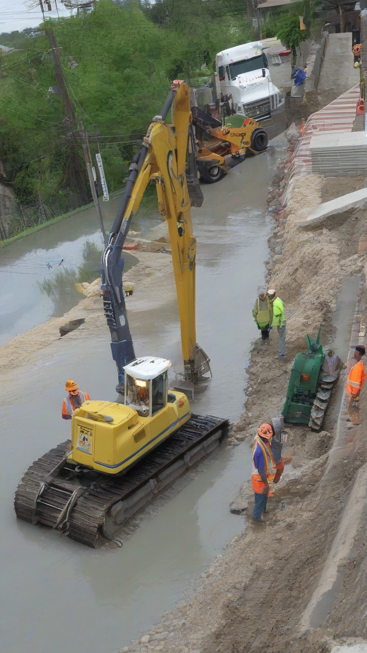 Flood control work continue during Holy Week