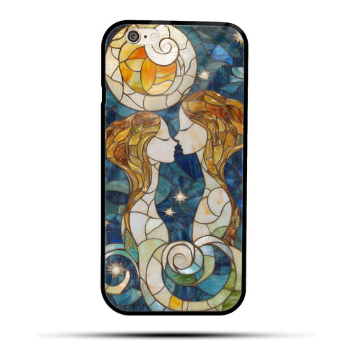 Gemini Mosaic Stained Glass Playful Twins Zodiac Decor.jpg