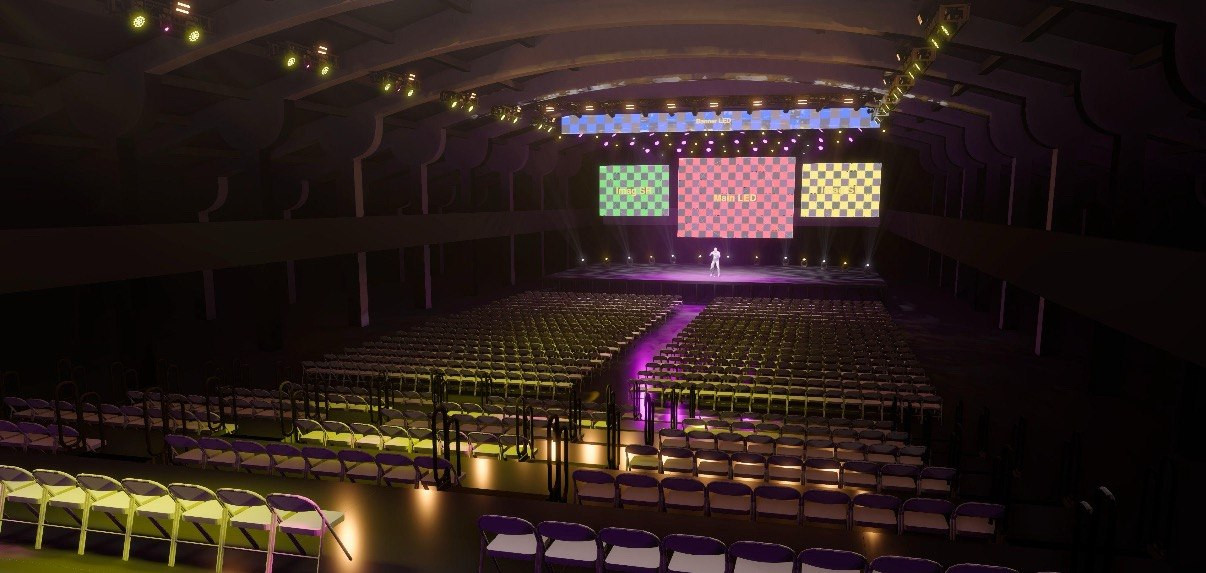 3D Stage Render - LED Screens