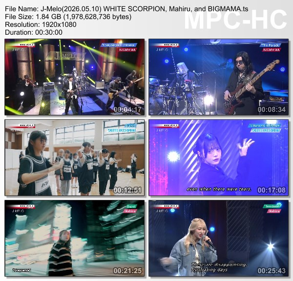 [TV-Variety] J-MELO – 2026.05.10 WHITE SCORPION, Mahiru, and BIGMAMA