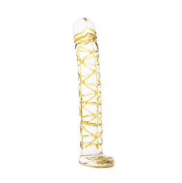 6.5" Orange Textured Penis Dildo.png