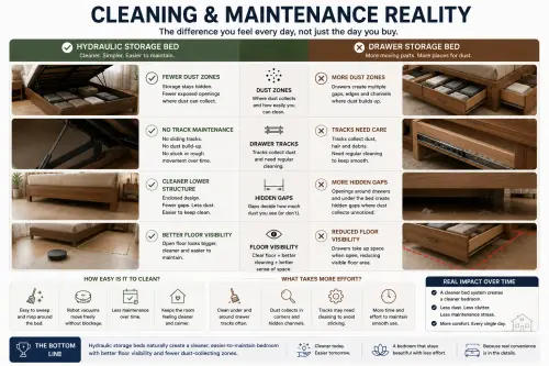 cleaning maintenance hydraulic vs drawer beds.webp
