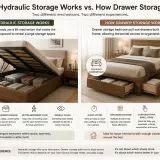 how hydraulic storage vs drawer storage works