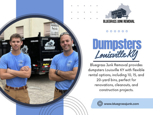 These days, Dumpsters Louisville KY are showing up in much quieter places—driveways, small residential streets, even outside homes that aren’t under construction at all. And there’s a simple reason for that.

Find Us On Google Maps - https://maps.app.goo.gl/RJ8wsz2emv4VtD6E7

Address - Bardstown, Kentucky, 40004
Phone No - 502-833-8673

Read Our Blogs -
https://bluegrassjunk.medium.com/junk-removal-louisville-f25ba51dd977
https://bluegrassjunk.wordpress.com/2026/04/10/dumpsters-louisville-ky/
https://bluegrassjunk.weebly.com/blog/dumpster-louisville-ky3407364

More Links -
https://taplink.cc/bluegrassjunk
https://www.anibookmark.com/user/bluegrassjunk.html
https://en.gravatar.com/bluegrassjunk