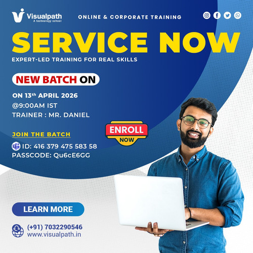 💼 Upgrade Your Skills with ServiceNow Training!
🔥 New Batch Starting Soon at Visualpath
📅 April 13, 2026 | 9:00 AM IST
👨‍🏫 Expert Trainer: Mr. Daniel
🎯 Join Here: https://bit.ly/4cimg2s
🆔 416 379 475 583 58 | 🔐 Qu6cE6GG
🔹 Enroll Now & Upgrade Your Career!
💡 Limited Seats – Register Now!
📞 +91 7032290546
📲WhatsApp: https://wa.me/c/917032290546
🌐Visit: https://www.visualpath.in/servicenow-online-training.html
👉 Blog: https://visualpathblogs.com/category/service-now/