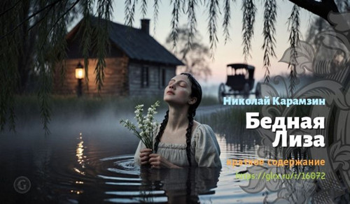 Читать краткий пересказ повести Николая Карамзина «Бедная Лиза». Бедная Лиза, Карамзин, краткое соде.jpg