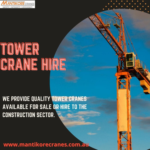 As one of the best leading tower crane hire company in Sydney providers of supplying our clients with reliable and experienced Tower crane operators, dogman and riggers. Our cranes and personnel are suitably skilled and experienced to overcome all kinds of crane challenges. Our cranes are regularly maintained and serviced, and we take pride in giving our customers a first-class experience. We are giving the setup of the tower crane using our versatile crane reducing any pressure or stress related to the underlying setup stage. The majority of our cranes is appropriately kept up and is reliably given to our customers according to your specific needs. We are providing new as well as used cranes for sale in NSW. For more information contact us on 1300626845.  The opening timing is Monday to Friday from 7 am to 7 pm. Visit our website: https://mantikorecranes.com.au/