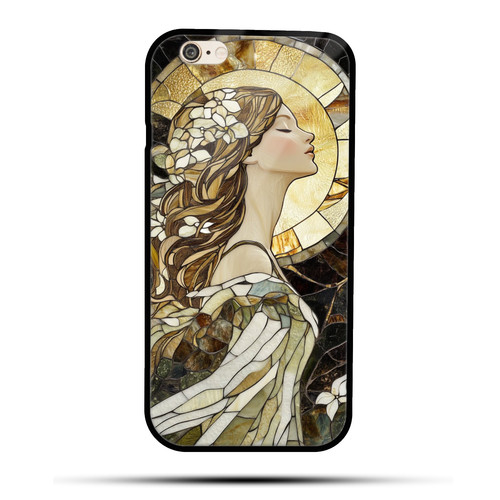 Virgo Mosaic Stained Glass Graceful Maiden Astrology Design.jpg