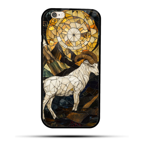 Capricorn Mosaic Stained Glass Sturdy Goat Astrology Wall Art.jpg