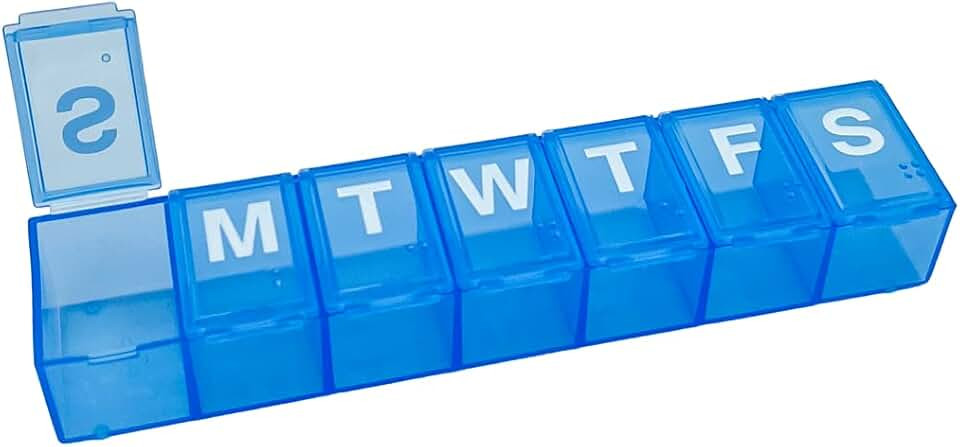 Amazon Basic Care 7-Day Weekly Pill Organizer