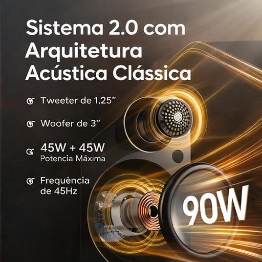 Caixas de Som 2.0 90w - miniatura 4