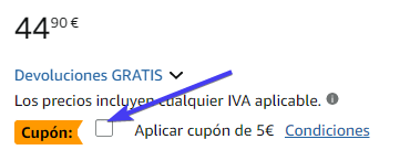 captura de pantalla de ayuda para conseguir la oferta temporal