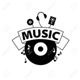 Abstract logo for music and sound. Vector pattern
