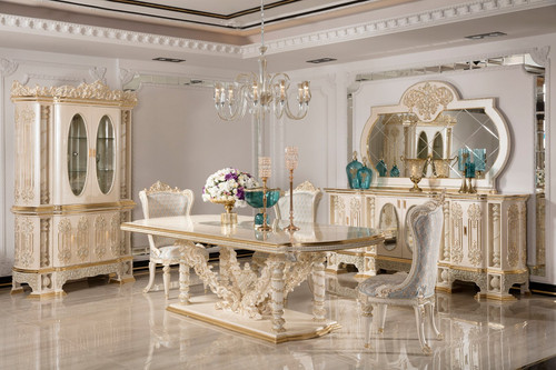 Royal ivory gold carved dining room set.jpg