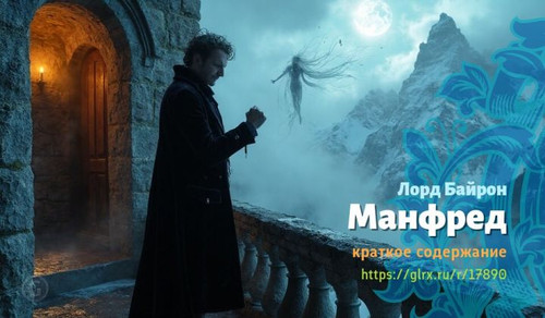 Читать краткий пересказ книги Джорджа Гордона Байрона «Манфред». Манфред, Гордон Байрон, краткое сод.jpg