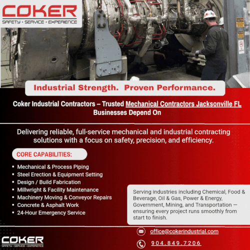 Coker Industrial Contractors – Trusted Mechanical Contractors Jacksonville FL Businesses Depend On (.gif