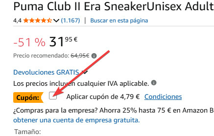 captura de pantalla de ayuda para conseguir la oferta temporal