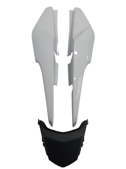 200345 Carenagem Lateral Traseira + Rabeta FAN 160 CARGO 22 24 Branco Ross (3 Pe?as).png